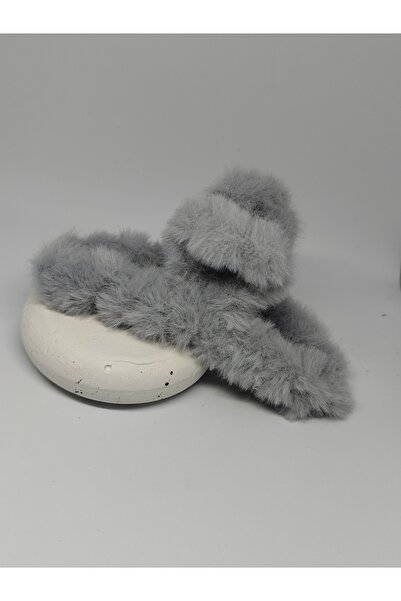 Tuel Plush Hair Clip Large Size – Soft Furry Winter Women's Hair Clip