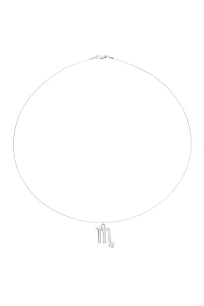 BIJUTERIA NEAGRA Colier din fir transparent cu pandantiv zodiacal Scorpion di...