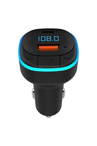 i-JMB Modulator FM negru 2 în 1, încărcător USB tip C 3.1A – compatibil unive...