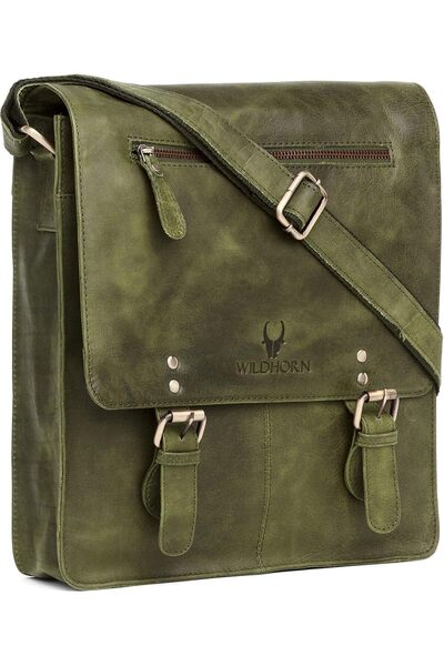 Wildhorn Men's Leather Messenger Bag for Men