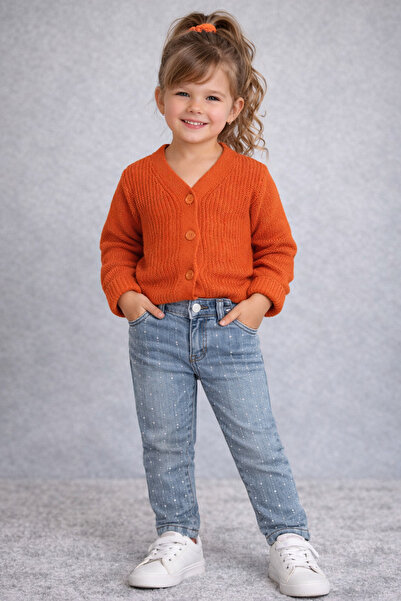 Store Kız Çocuk Taşlı Kot Pantolon