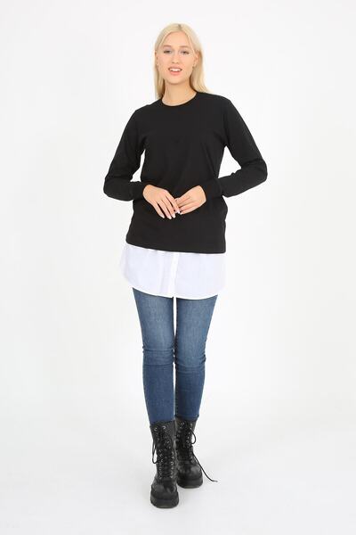 Sahra Şal Dünyası Shirt Skirt Underwear White Elastic Waist Shirt Skirt Rescu...