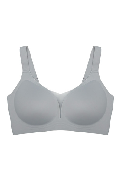 Cottonhill Seamless Bra - Shape |   Gray Laser Cut Seamless Gathering Plus Si...