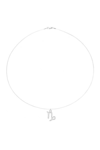 BIJUTERIA NEAGRA Colier din fir transparent cu pandantiv zodiacal Capricorn d...