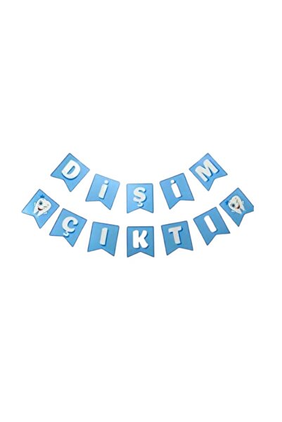 CAVAŞ sun hat Banner imprimat cu tema „Prima mea dinte a ieșit” în albastru