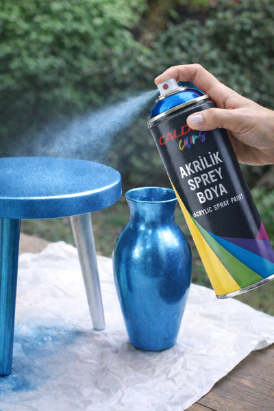 CALDİNİ Metalik Mavi Sprey Akrilik Boya