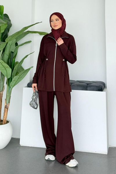 Hazamoda AJDA Σετ με ελαστική μέση, Κόκκινο Βουργουνδίας