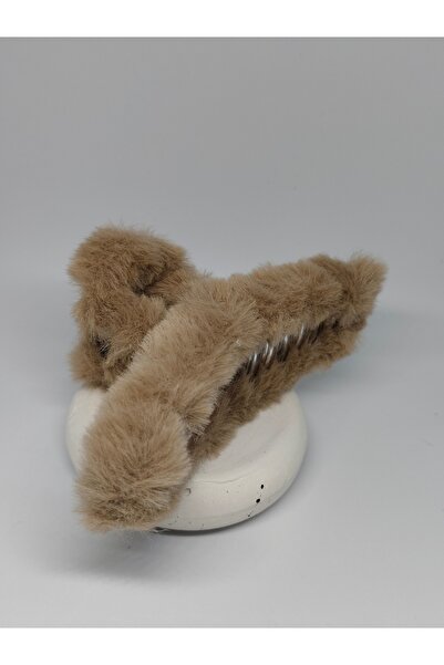 Tuel Plush Hair Clip Large Size – Soft Furry Winter Women's Hair Clip