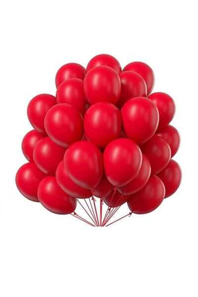 SDX Market Σετ 100 μπαλονιών λάτεξ, κόκκινα, 25 εκ.