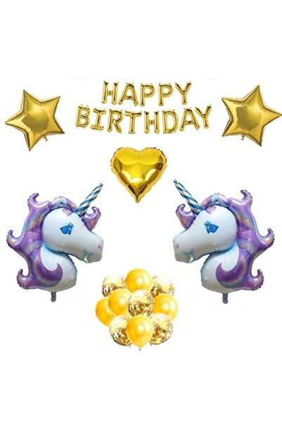 It's Party Time Set 28 baloane La mulți ani - Petrecere Unicorni
