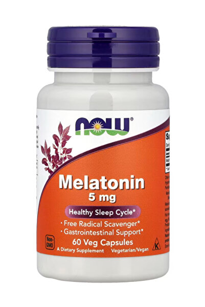 Now Foods Supplements, 5 mg, Free Radical Scavenger, Healthy Sleep Cycle, 60 ...