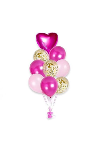 It's Party Time Комплект от 9 балона за рожден ден, розови