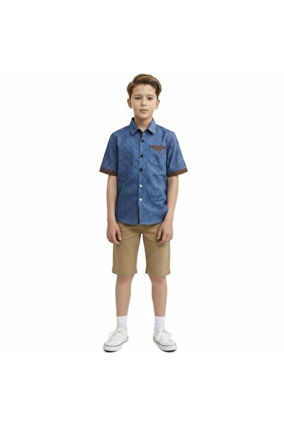 STITCH by MH Kid Boys Contrast Trim Printed Short-Sleeve Shirt | MH