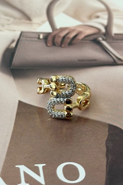 Trendy Butik Two-Color Jewelled Ring