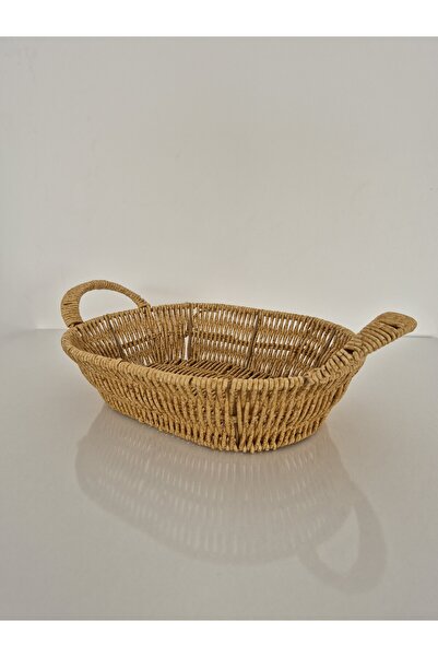 Buğlem Homee Hasır örgü gold ekmek sepeti