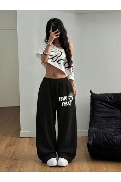Nilvor بنطلون رياضي واسع الساق للجنسين من Fear Event
