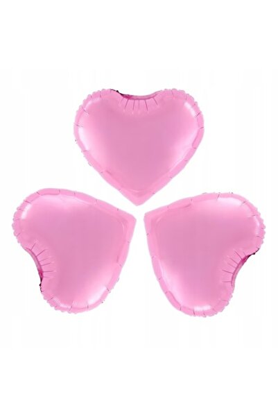 It's Party Time Комплект от 3 фолиеви балона във формата на сърце, розови, вр...