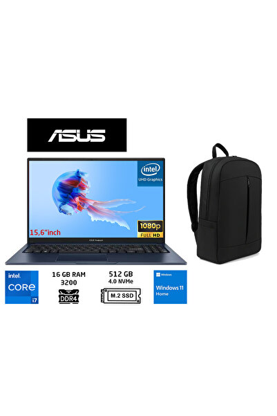 ASUS Vivobook 15 X1504VA-NJ426W İntel i7-1355U 16gb 512GB SSD 15.6" Fhd W11H ...