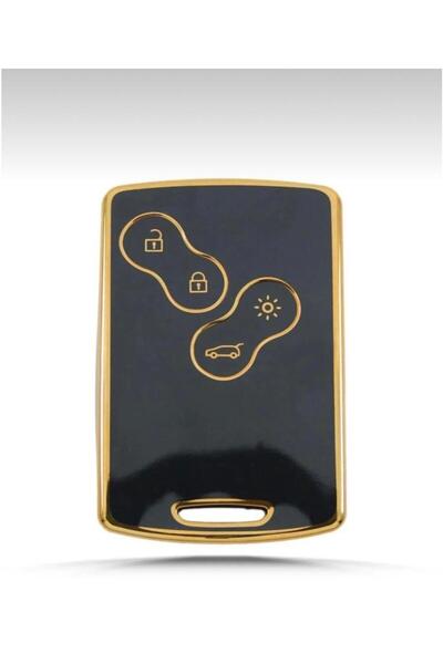 ÖZEN KEYS Clio4 Megane 3Fluence Nano Key Case Cover Black for Keyless Start Only