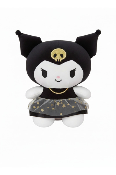 synshop Kuromi Black Cute Cat with Glitter Skirt Plush Soft Adorable Sleeping...