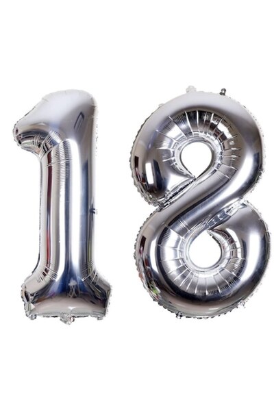 It's Party Time 18 сребърни фолиеви балона