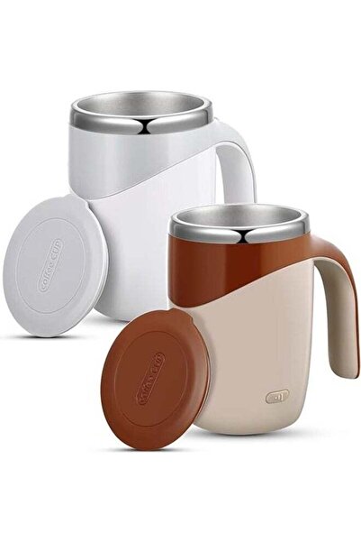 Generic Self Stirring Coffee Mug 2 Pieces Rotating Home Office Travel Stirrin...
