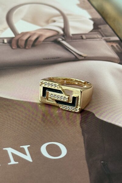 Trendy Butik Zircon Stone Stripe Ring