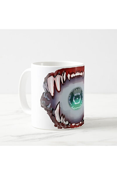 tpkitapevi Wolf Eye Themed Porcelain Mug