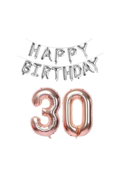 It's Party Time Set baloane folie La mulți ani + numărul 30