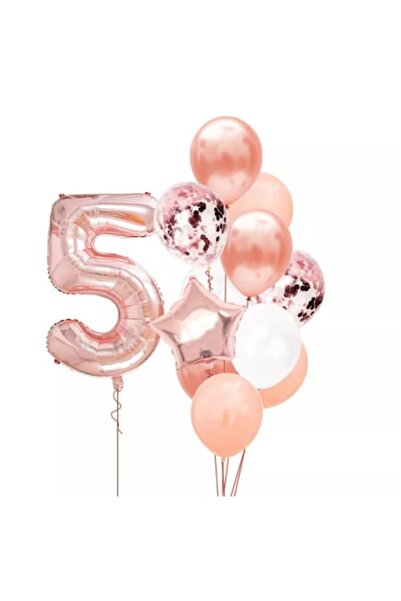 It's Party Time Set de 12 baloane de ziua de naștere pentru 5 ani, fetiță, cu...