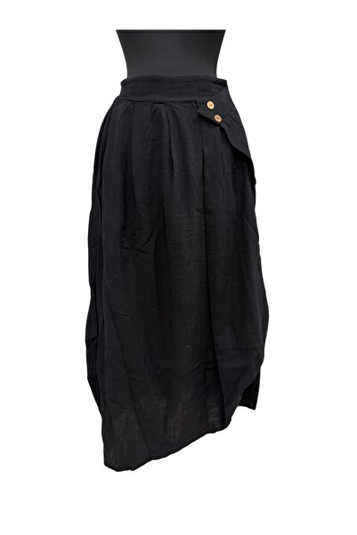 PHUTİ COLLECTION Button-Detached Asymmetric Skirt