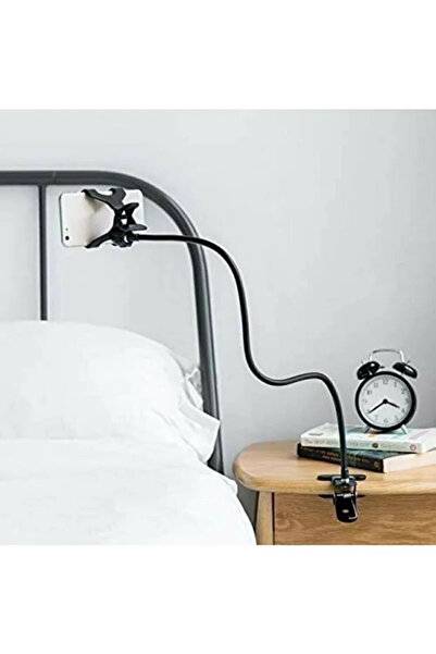 MİNGODAN 360° Döner Uzun Kollu Telefon Tutucu Stand | Masa & Yatak Başlığı Kl...