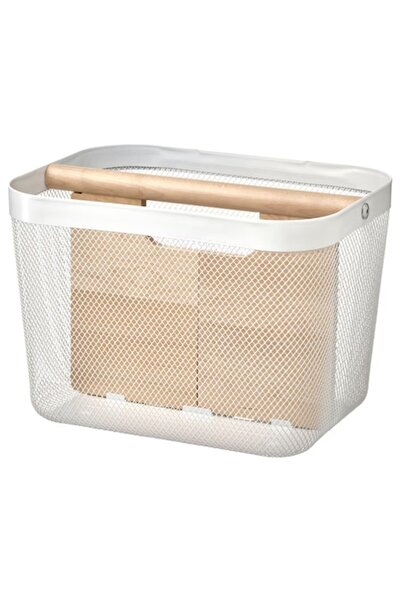 OEM Storage Basket with Compartments, White, 33x24x23 cm