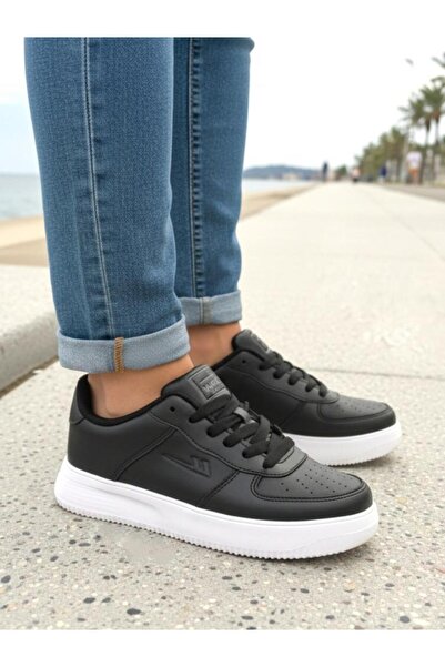 ellaboni Finster Wmn Black Women's Sneaker Leather Sports Shoes Sneaker