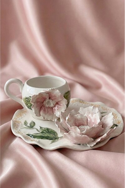 Zeynebinsırüstü 🌸 Gelin Fincanı – Özel Tasarım Seramik Kahve Fincanı 🌸