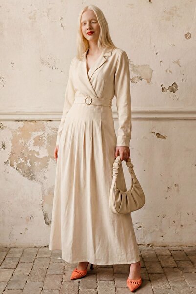 Hiccup Rochie maxi cu mânecă lungă și curea MY FASHION