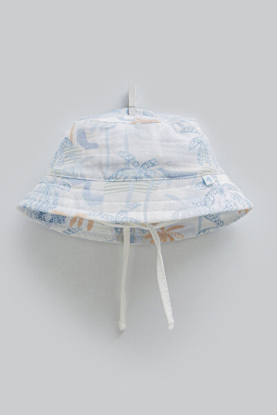 Caramell 100% Cotton Summer Baby Hat Bucket Hat - with under Chin Tie