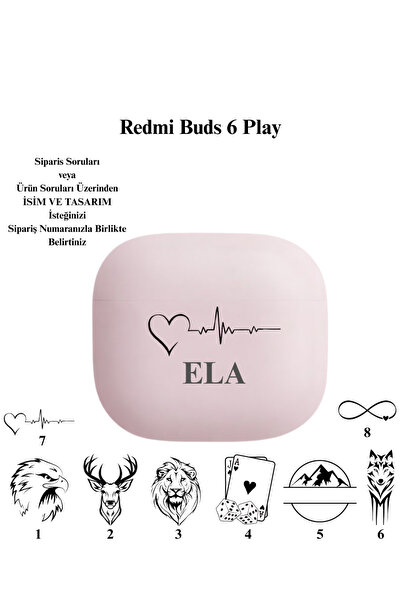 Xiaomi Kişiye Özel Redmi Buds 6 Play Kulakiçi Kulaklık- Gürültü Engelleme BT ...