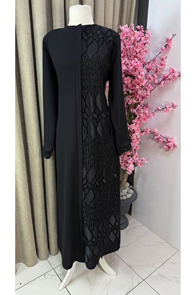 Sahra Tesettür SİYAH ÖZEL TASARIM GÜPÜRLÜ FERACE KLASİK VE ŞIK TASARIM