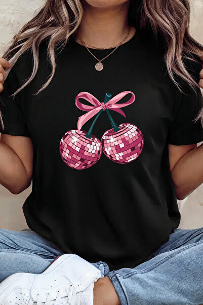 Sarah's Boutique Women's T-shirt – 100% cotton – "Dancing Floor Cherry"