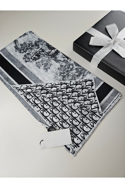 Shiva Scarfs New Season Double-Sided Safari Theme Voile Scarf Silk Scarf Hija...