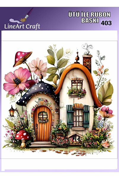 LİNEART Ütü İle Yapışan Rubon Transfer Baskı & Kumaş Transfer No:RB403-30x30cm