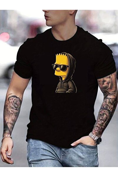 CLASSY.MODA Unisex Μαύρο Μπλουζάκι με στάμπα Oversize Streetwear Άνετη εφαρμο...