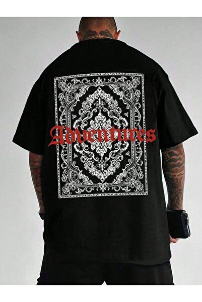 CLASSY.MODA Unisex Black Color Oversize Printed T-Shirt Streetwear Comfortabl...