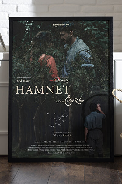 Duvarda Hamnet crni drveni uokviren poster, filmska zidna umetnost Hamleta