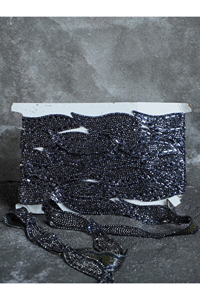 KAYA ARNİCA TEKSTİL Ütü ile Yapışan Taşlı Dekoratif Şerit(Antrasit)– Kristal ...