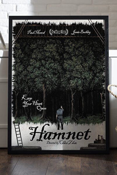 Duvarda Poster cu ramă din lemn negru Hamnet, pictură murală cu tema filmului...