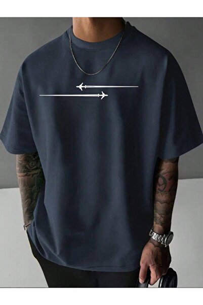 CLASSY.MODA Unisex Μαύρο Μπλουζάκι με στάμπα Oversize Streetwear Άνετη εφαρμο...