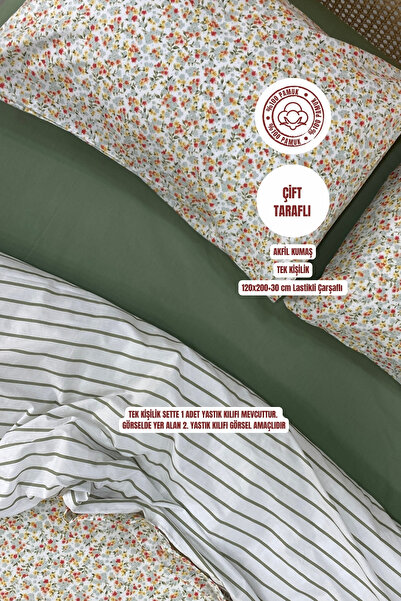 sutra Dream Series 100% Cotton Luxury Poplin Single Fitted Sheet Duvet Cover Set