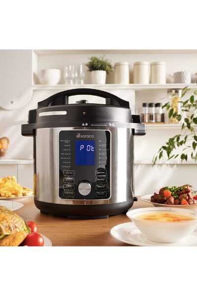 Karaca Elektrikli Düdüklü Basınçlı Pişirici ınox 6L